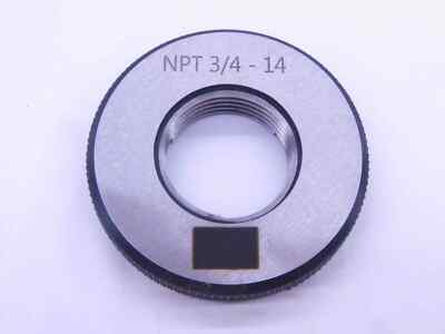 NEW 3/4 14 NPT L1 3 STEP PIPE THREAD RING GAGE .75 .750 .7500 N.P.T. NATIONAL