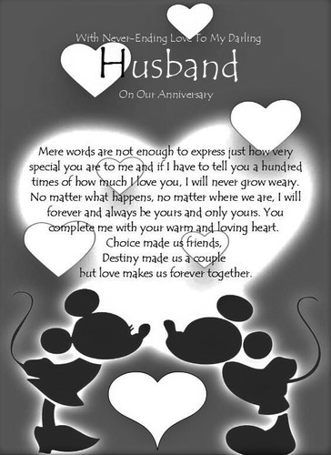 With Love My Darling Husband On Our Anniversary Card - Love Wedding Anniversary - Picture 1 of 4