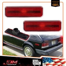 For 81-93 DODGE D150 D250 D350 Red Lens Rear Fender Side Marker Lights Lamps 2X