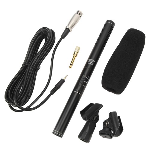 XLR Escopeta Condensador Micrófono Cardioide Mini Escopeta Condensador Micrófono Televis Fit - Imagen 1 de 24