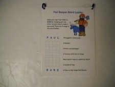 Folk Tale-Themed Word Ladders Write-On Wipe-Off Flip Booklet Set Laminated New