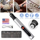 USB Rechargable Engraving Pen w/ 30 Bits Mini Electric DIY Engraver Cordless 10w