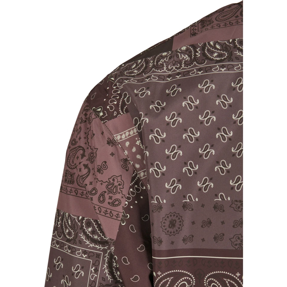 Urban Classics 90´S Track Jacket Retro Jacket Pattern Loose Fit Bandana Men - Image 3 of 4