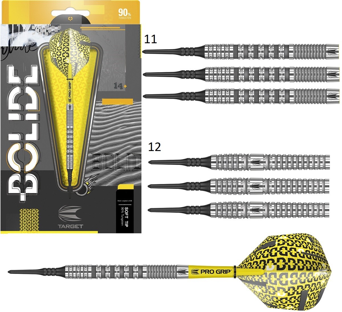 Target Bolide 90 Tungsten Soft Tip Darts eBay