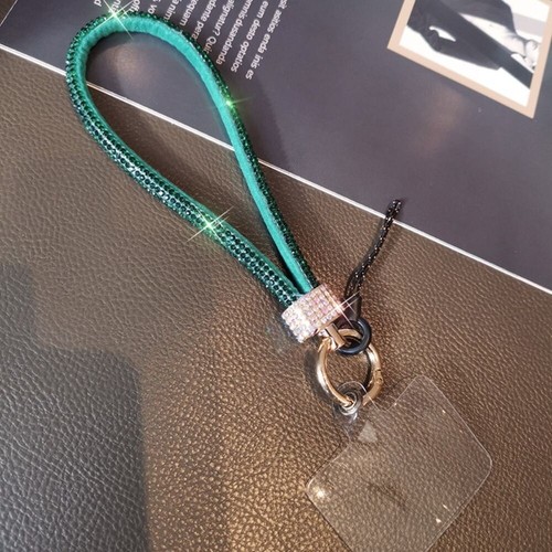 Keychain Diamond Crystal Anti-lost Rope Bright Wrist Straps Phone Accessories - Photo 14 sur 22