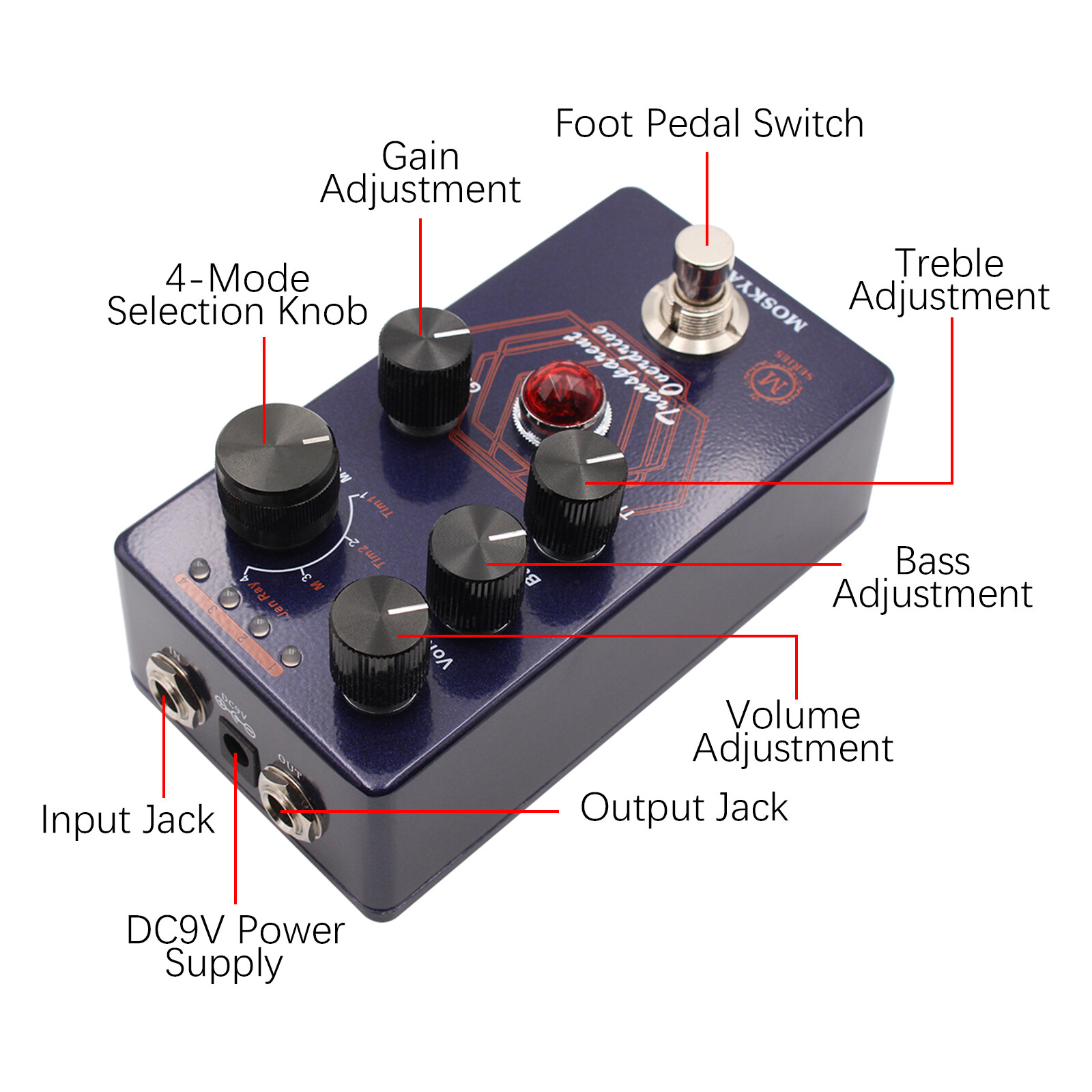 Amgei Guitar Effect Moskyaudio Guitar Effect Pedal Dual Footswitch