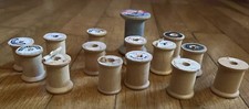 15 Empty Vintage Wooden Thread Spools Lily, Coats  Clark  s, Star Mercerized