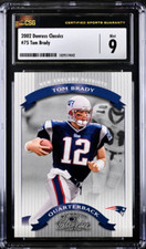 ⭐️ TOM BRADY 2002 DONRUSS CLASSICS #75 CSG 9 MINT GRADED Card 🔥🔥 2ND YR
