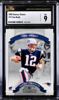 TOM BRADY 2002 DONRUSS CLASSICS #75 CSG 9 MINT GRADED CARD 2ND YR | eBay TOM BRADY 2002 DONRUSS CLASSICS #75 CSG 9 MINT GRADED CARD 2ND YR | eBay