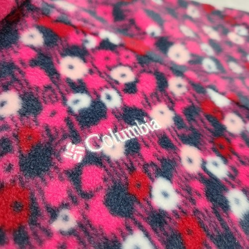 Columbia Benton Springs II Jacket Girls L 14-16 Printed Fleece Floral Geometric - Picture 6 of 10