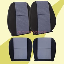 Fits 2007-2014 GMC Sierra 1500 2500 Driver & Passenger Bottom & Top Seat Cover