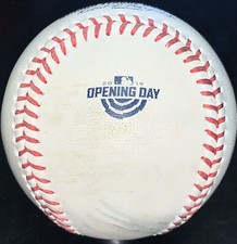 Ozzie Albies Game Used Double Opening Day 4/1/19 Braves Cubs Career Double #50