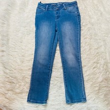 Cat  Jack Jeans Girls 12 Super Skinny Crop Jeans Blue Denim Super Stretch