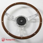14'' Classic Riveted Wooden Steering Wheel Custom Ford Mustang Shelby AC Cobra