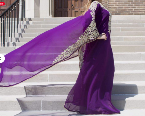 SALE Luxury Embroidery Work Moroccan Dubai Kaftan Wedding Bridesmaid Dress 27 - Picture 8 of 9