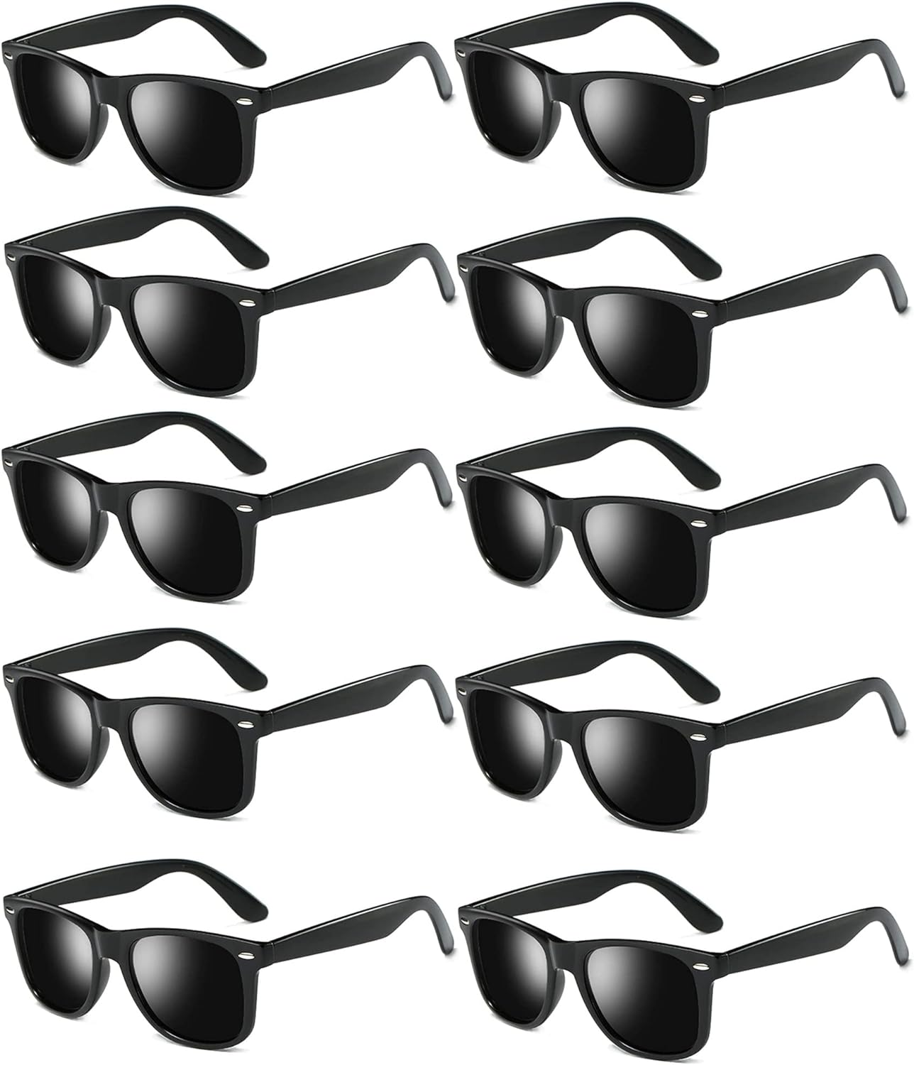80s Neon Retro Party Sunglasses Fun 10 Pack for Adults  