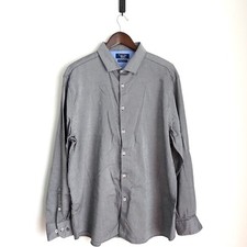PENGUIN Mens 17.5 34/35 Blue Diamond Print Heritage Slim Fit Button Up Shirt OO8