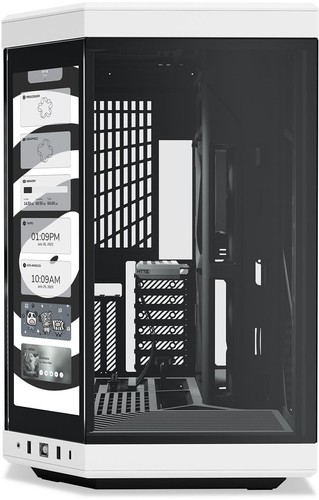 Hyte Y70 Touch Tempered Glass White Edition 14.1" Display Touchscreen MidiTower - Photo 2/6