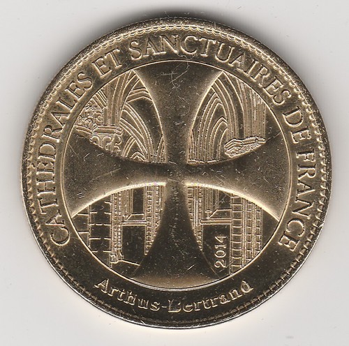 2014 COIN TOKEN JETON MEDAILLE SOUVENIR A-B -- 17 200 EGLISE NOTRE-DAME DE ROYAN - Picture 2 of 2
