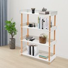 4 Tier Bookcase Bookshelf Open Shelf Display Storage Organizer Home Office White