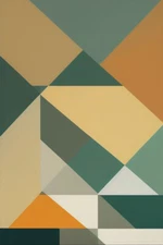 Large Abstract Painting 2x3 ft. Complex Geometric Demrin Fine Art Original NEW