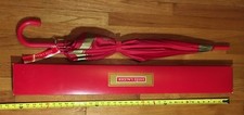 Estee Lauder Winter Wonder Umbrella NIB HTF Red And Gold