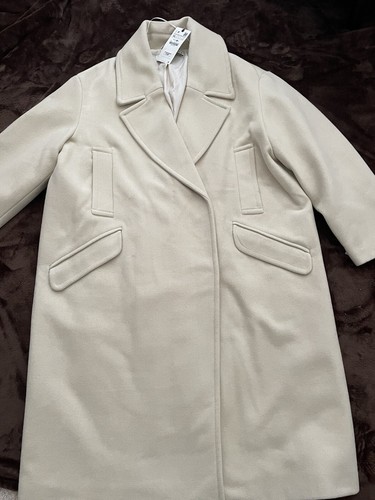Zara Cream Ecru Coat Sz XL BNWTs