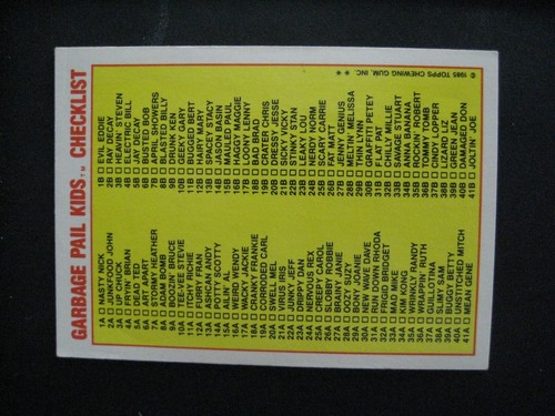 1985 Garbage Pail Kids GLOSSY 1st Series Singles OS 1 U-Pick For your Set 6 / 25 - Picture 106 of 158