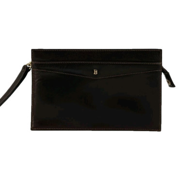 Bally Damen Wristlet Dunkelbraun Klein Rechteck Klassisch