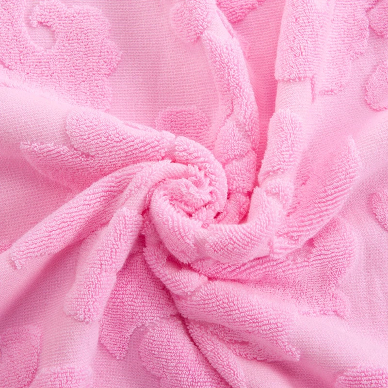 Classic Pure Cotton Blanket Flower Relief Soft Towel Blankets Four Seasons Cover - Image 4 of 4