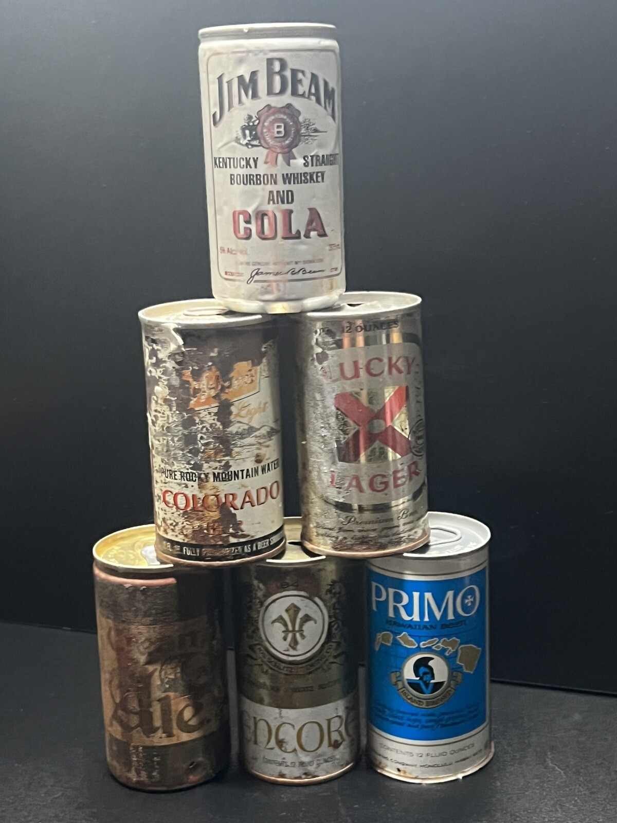 6 vintage beer aluminum cans Beer Can Lot! different BREWERIES cans EMPTY