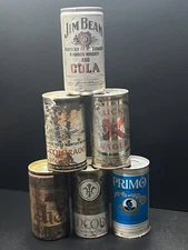 6 vintage beer aluminum cans Beer Can Lot! different BREWERIES cans EMPTY