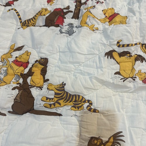 Vintage Sears Winnie the Pooh FriendsComforter Baby Crib Blanket Quilted Thick - Picture 10 of 18