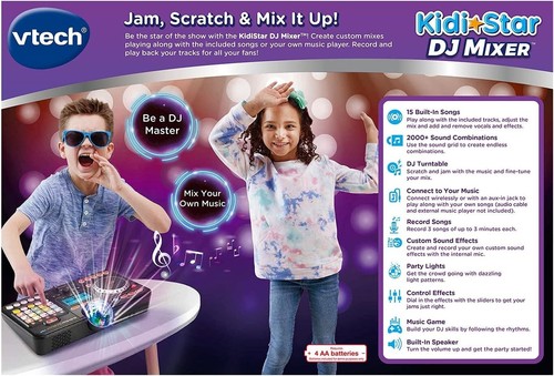 Kidi Star DJ Mixer - Bluetooth Turntable with 2000+ Sound Combinations - Picture 10 of 10