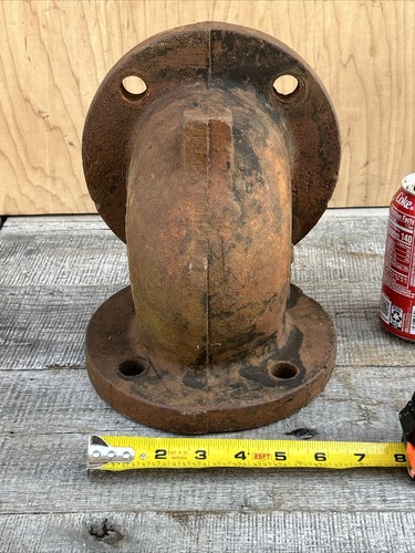 Salvage Gusseisen 3"" 90 Grad Flanschbogen 30 Pfund 9x7,5x7,5"" Rohrverschraubung - Bild 5 von 21