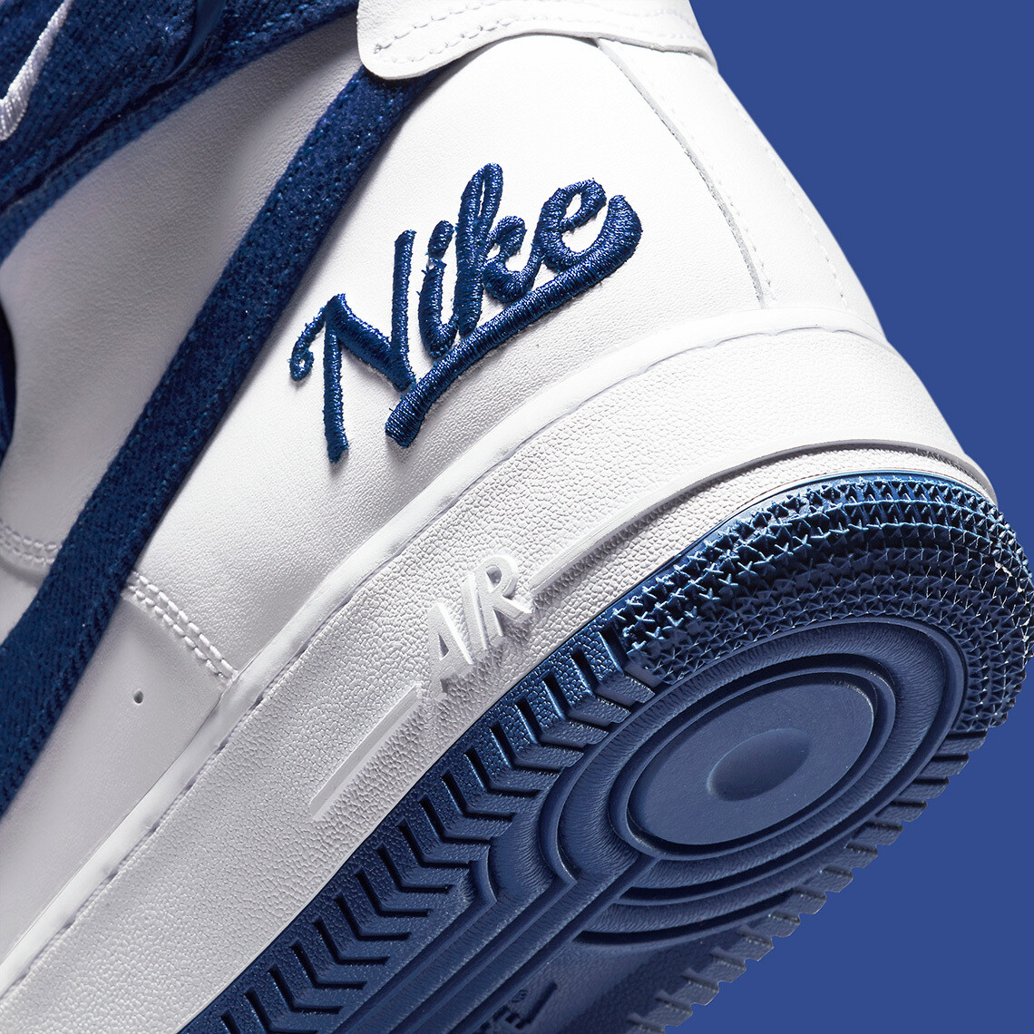 Nike Air Force 1 High EMB Dodgers Size 14 DC8168-100 White