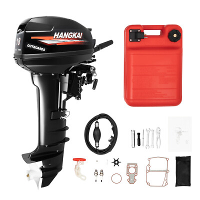 HANGKAI 2 Stroke 18 HP Outboard Motor Boat Engine Water Cooled System Long Shaft