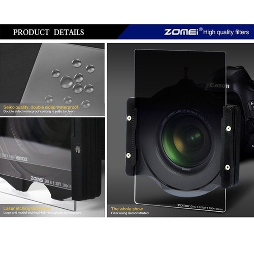 ZOMEI 150*100mm Double MC optical Glass Soft Gradual Gray GND Filter for Cokin Z - Picture 9 of 12