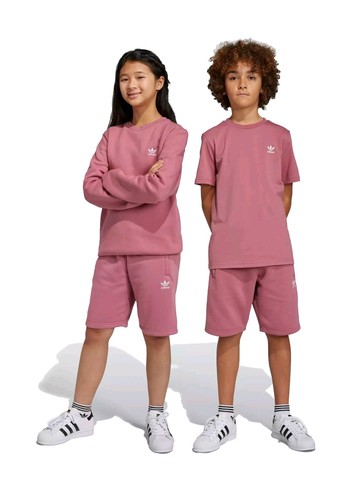 ADIDAS Originals Adicolor Pink Stata Shorts Zip Pockets BNWT Unisex 13-14 Years - Picture 2 of 16