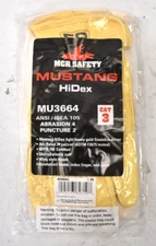 MCR Safety Mustang HiDex MU3664 Cat 3 Goatskin Leather Drivers Gloves XL Size
