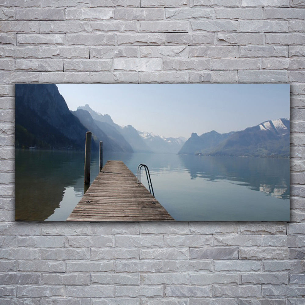 Tableau plexiglas 120x60 paysage montagne pour illuminer un salon sombre