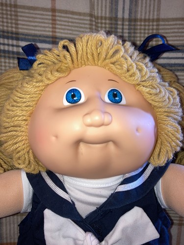 Pony doble caramelo vintage Cabbage Patch Kids, ojos azules, hoyuelos, HM2 - Imagen 3 de 8