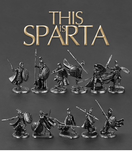 Metal Board Game Chess Copper Spartan Miniature Figure Figurine Collectible - Picture 2 of 33