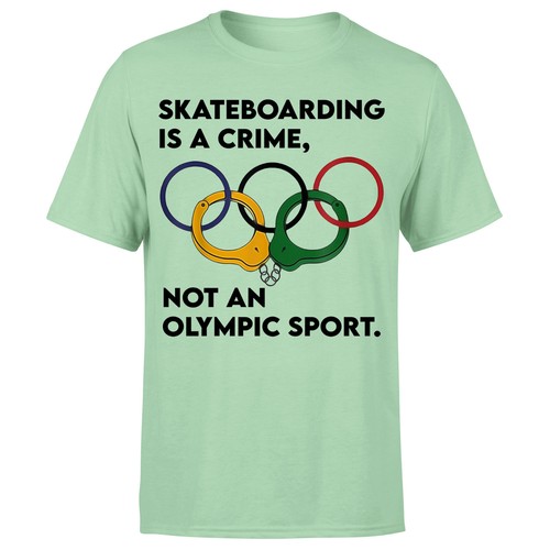 Camiseta vintage para hombre Skateboarding Is A Crime Not An Olympic Sport #P1#OR#A - Imagen 20 de 29