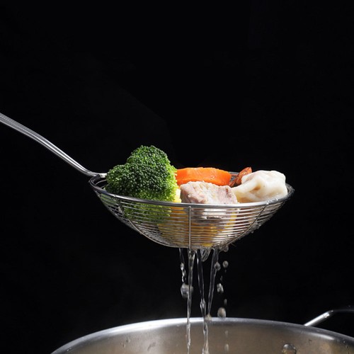 Spill The Spoon Stainless Steel Colander Strainer Noodles Basket - Picture 4 of 12