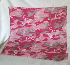 Pink Camo Handkerchief Bandana Scarf Polyester Child Size 19x19