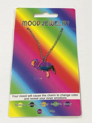 New Purple Flamingo Mood necklace Color 