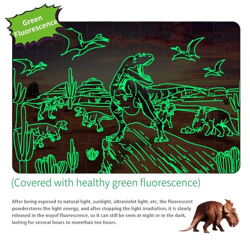 Kids Puzzle Toy Dinosaur Puzzle Learning Educational Puzzle Helps 3-8 Age Old... - Picture 2 of 7