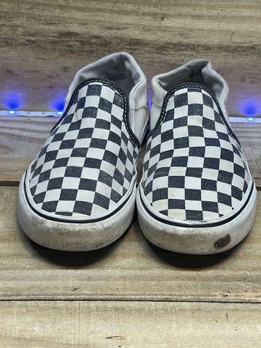 Vans Off The Wall Checker Board Slipper Schuhe Größe Damen 7,5 Herren 6 schwarz weiß - Bild 2 von 7