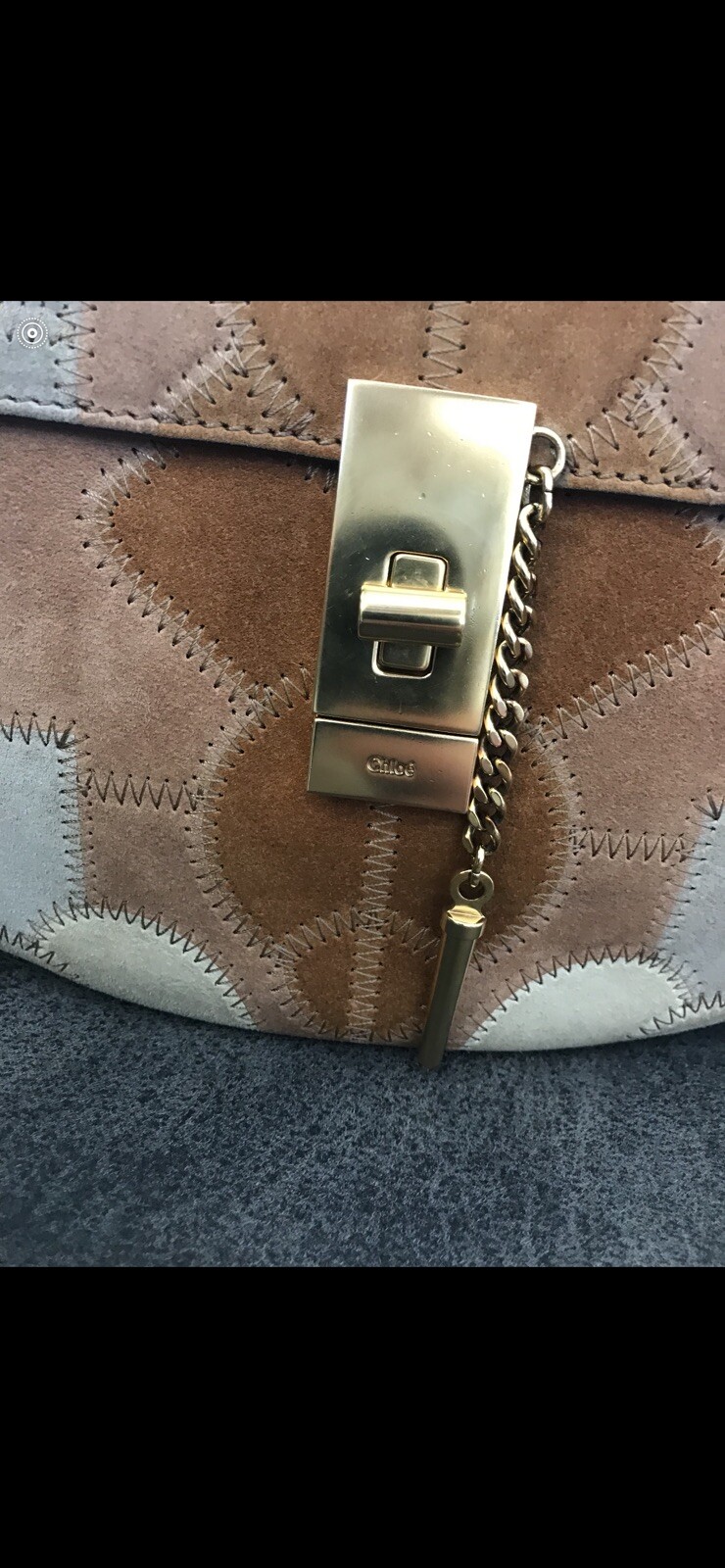 Chloe Small Drew Patchwork Suede Shoulderbag - image 3